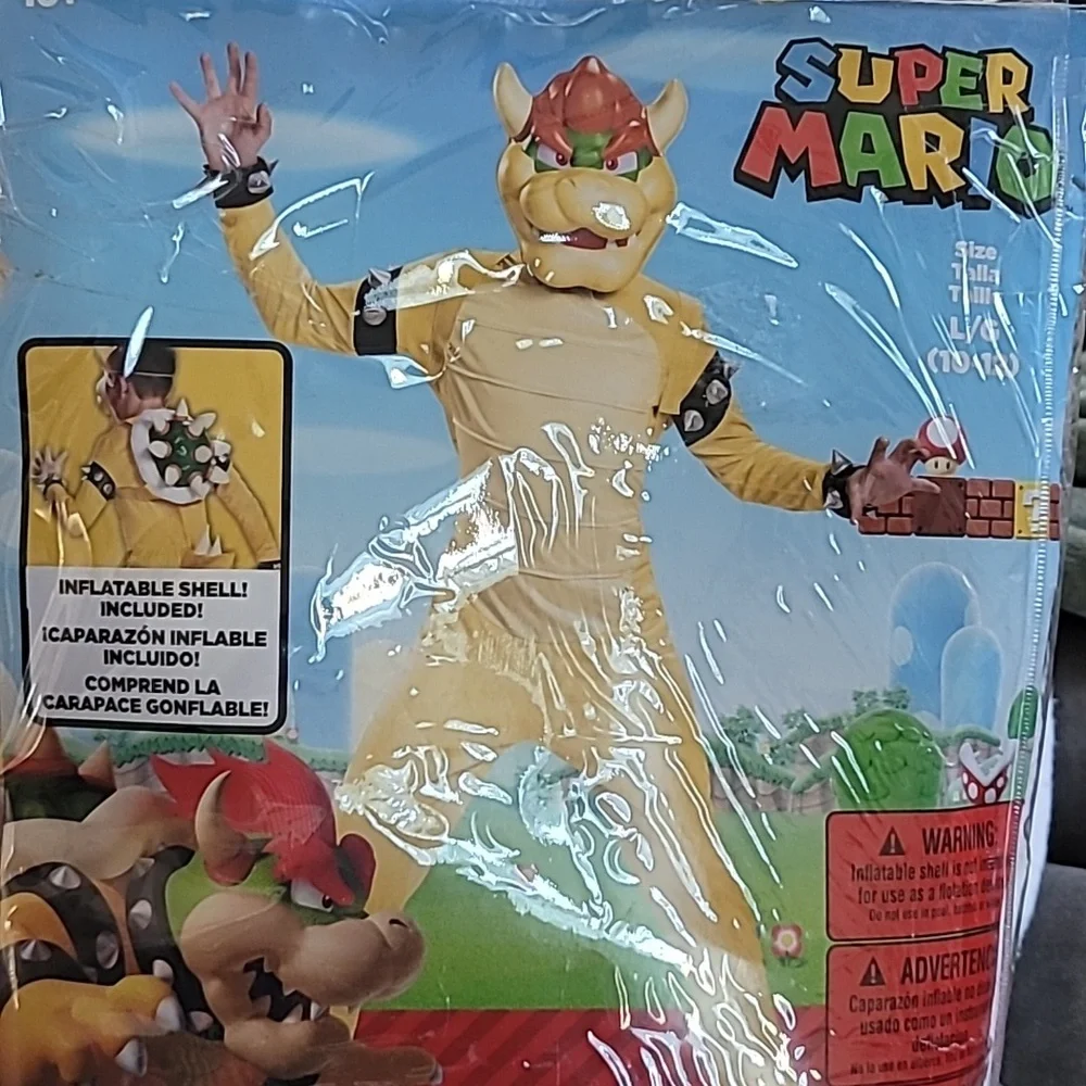Bowser Deluxe Nintendo Super Mario Brothers Halloween Child Costume Large 10-12
