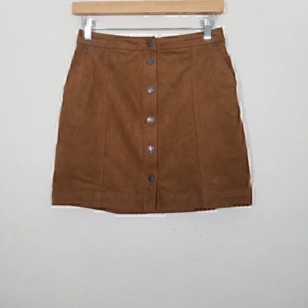 Abercrombie & Fitch Faux Suede Mini Skirt Size S