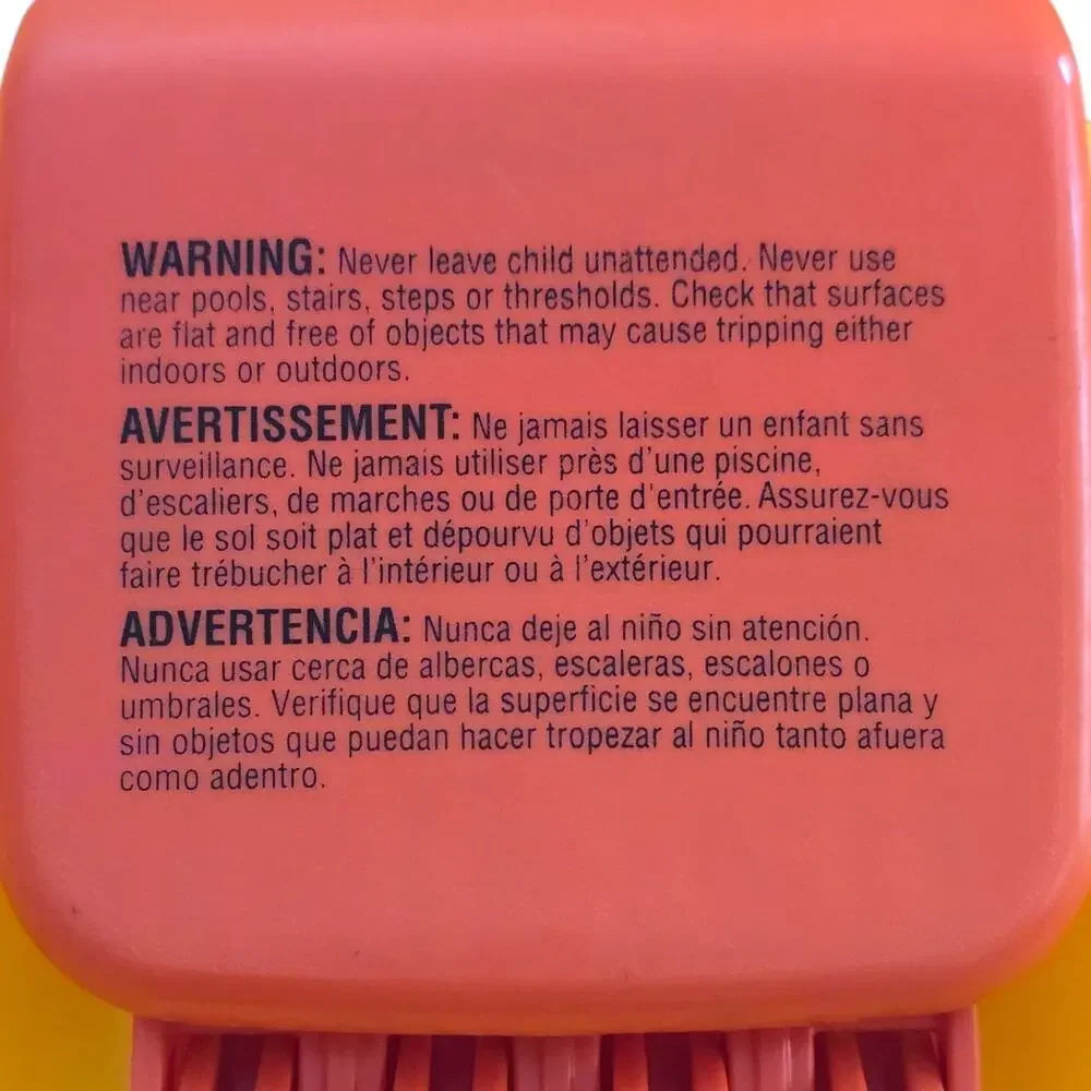 Vintage Little Tikes First Steps Baby Walker Activity Center Yellow Folding