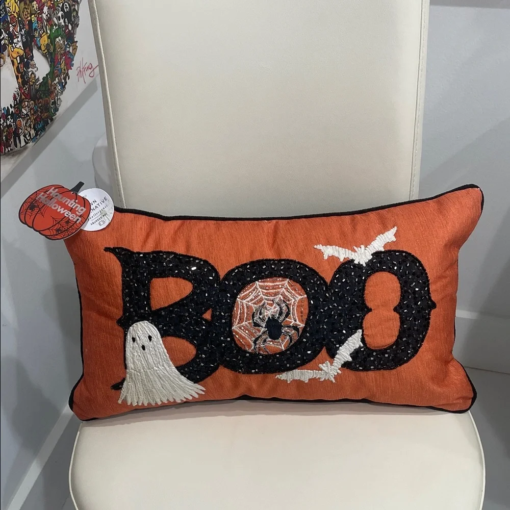 Haunting Halloween Orange/Black/White Beaded 