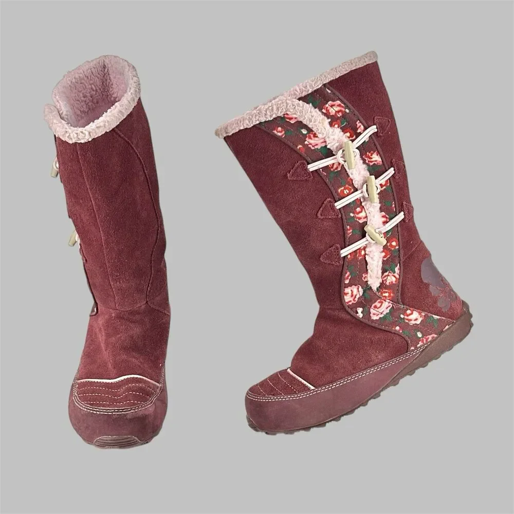 Sorel Suka II Shearling Boots Womens size 4 Pink Suede Non-slip Winter Boots