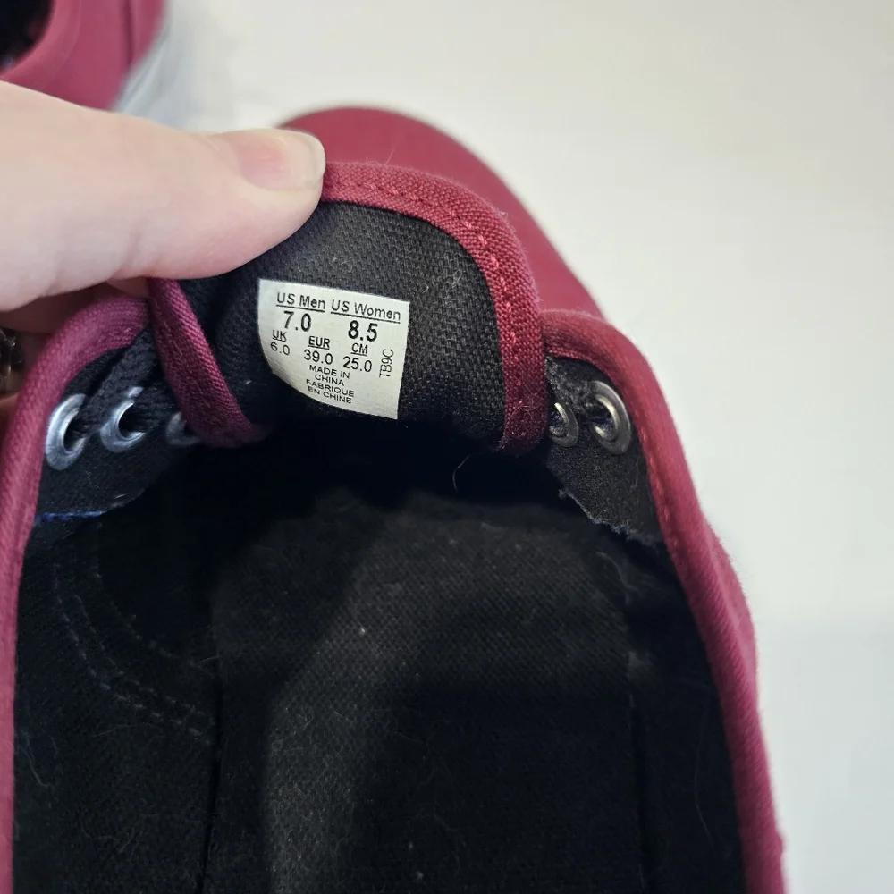 Vans burgundy gently