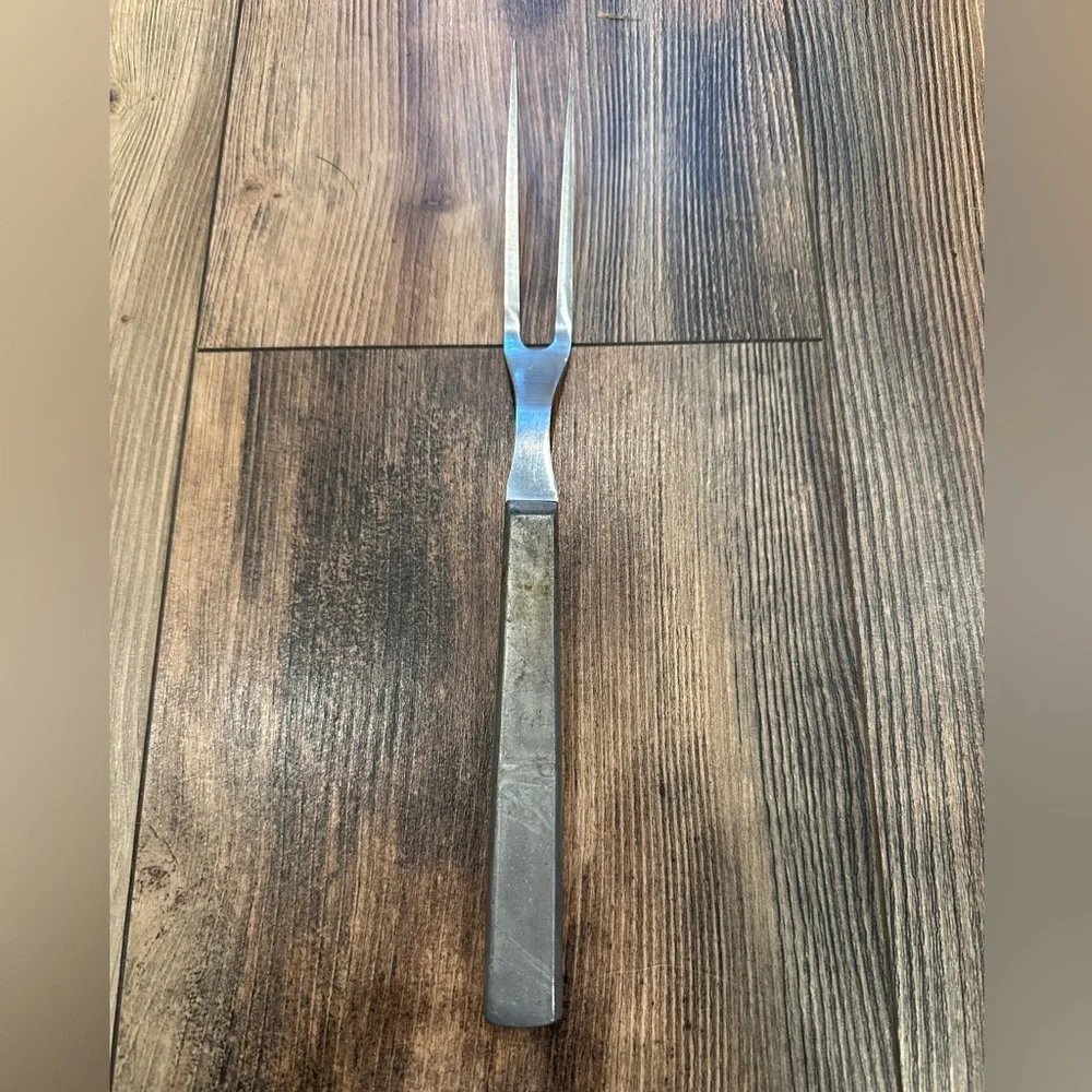 Stainless Steel Carving Fork Vintage Kitchen Utensil Cooking VTG