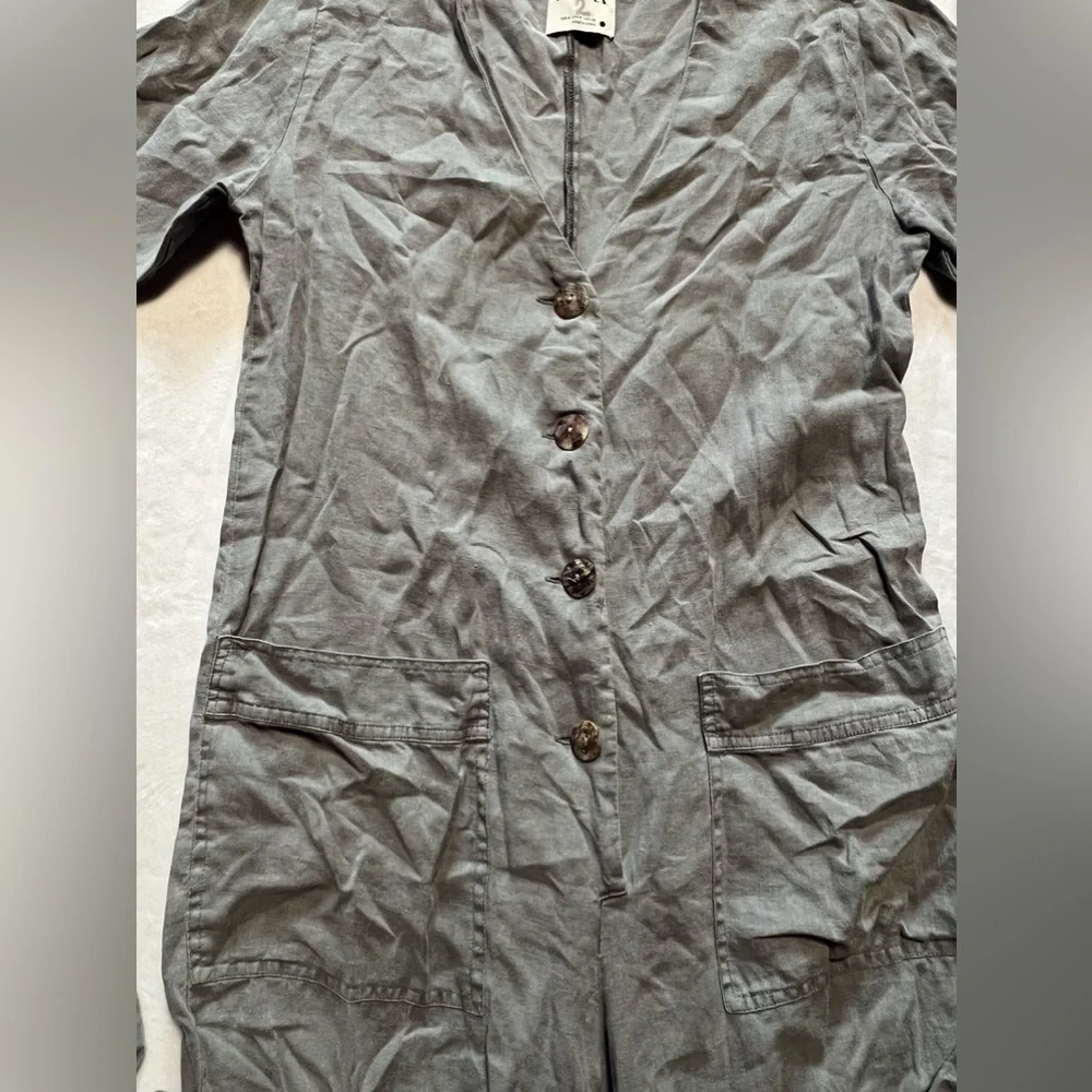 Zara Lilian linen gray jumpsuit