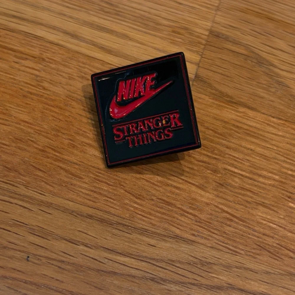 Nike Black and Red Stranger Things Pin