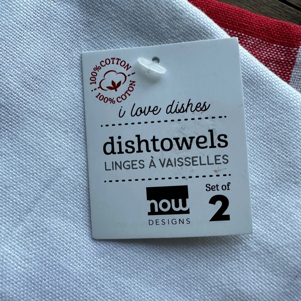 Now Designs BBQ Printed Cotton Tea Towels Set of 2 18x28″