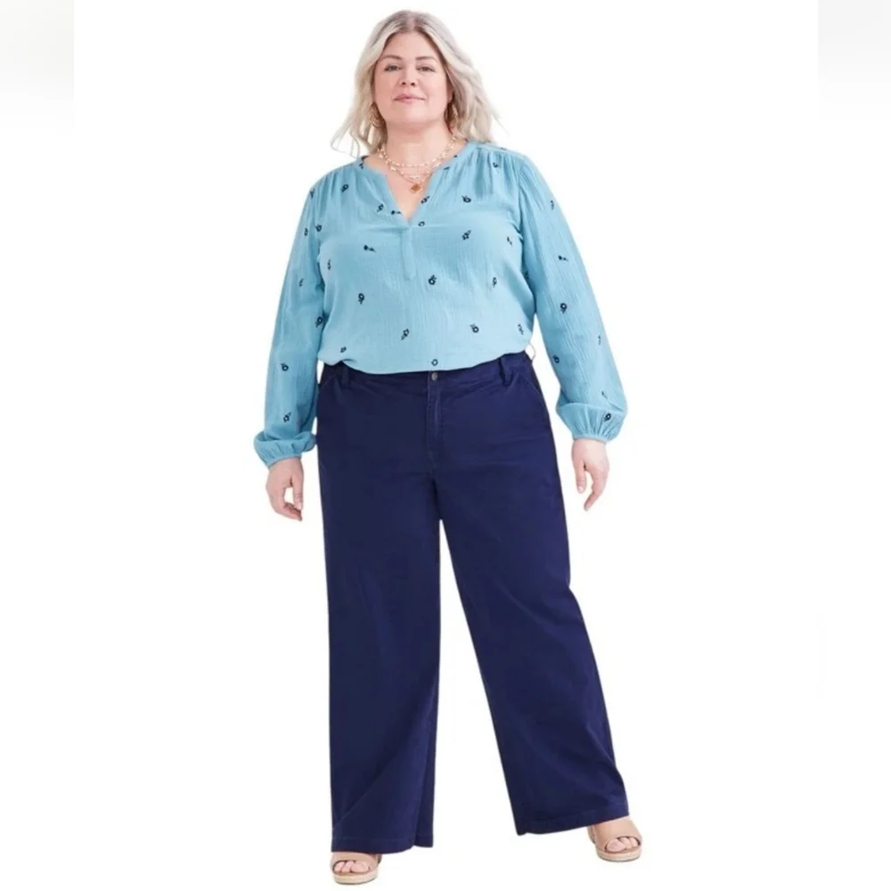Style & Co Pants Womens Plus Size High Rise Wide Leg Casual Trouser NWT