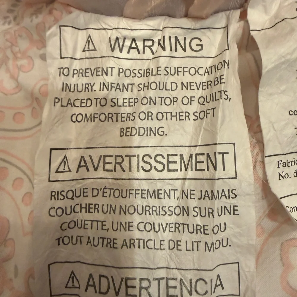 THE PEANUTSHELL ARIANNA PINK ROSES ELEGANT NURSERY BABY CRIB QUILT ONLY