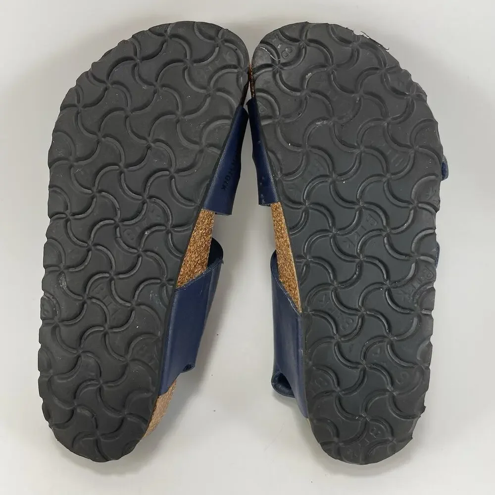 Birkenstock Four Strap Sandals Kids 33 EU, US 2-2.5 Blue Multi Color Buckles