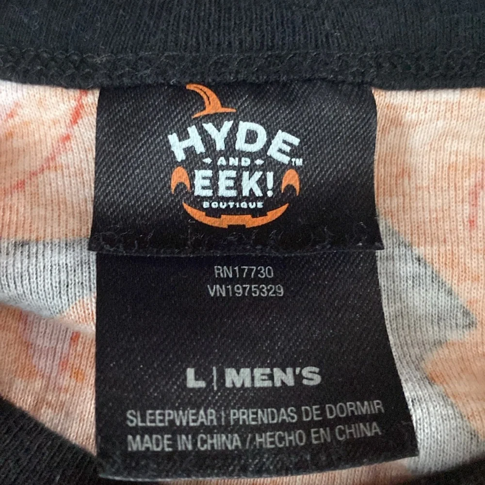 Hyde & Eek Pumpkin Pajama Set Orange Black Halloween Lounge Cozy Cotton