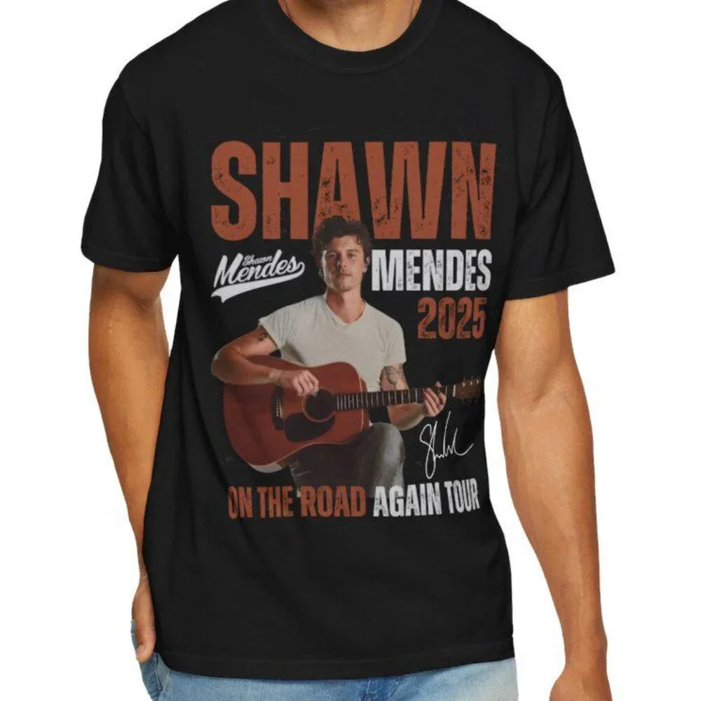 Shawn Mendes on The Road Again Tour 2025 T Shirt 05