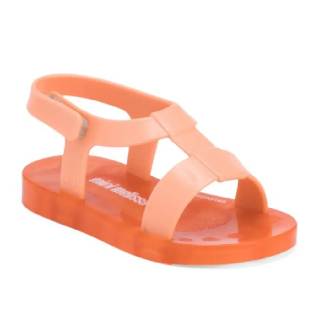 NWT MINI MELISSA Made in Brazil Way Orange Jelly Sandals Toddler Little Kid
