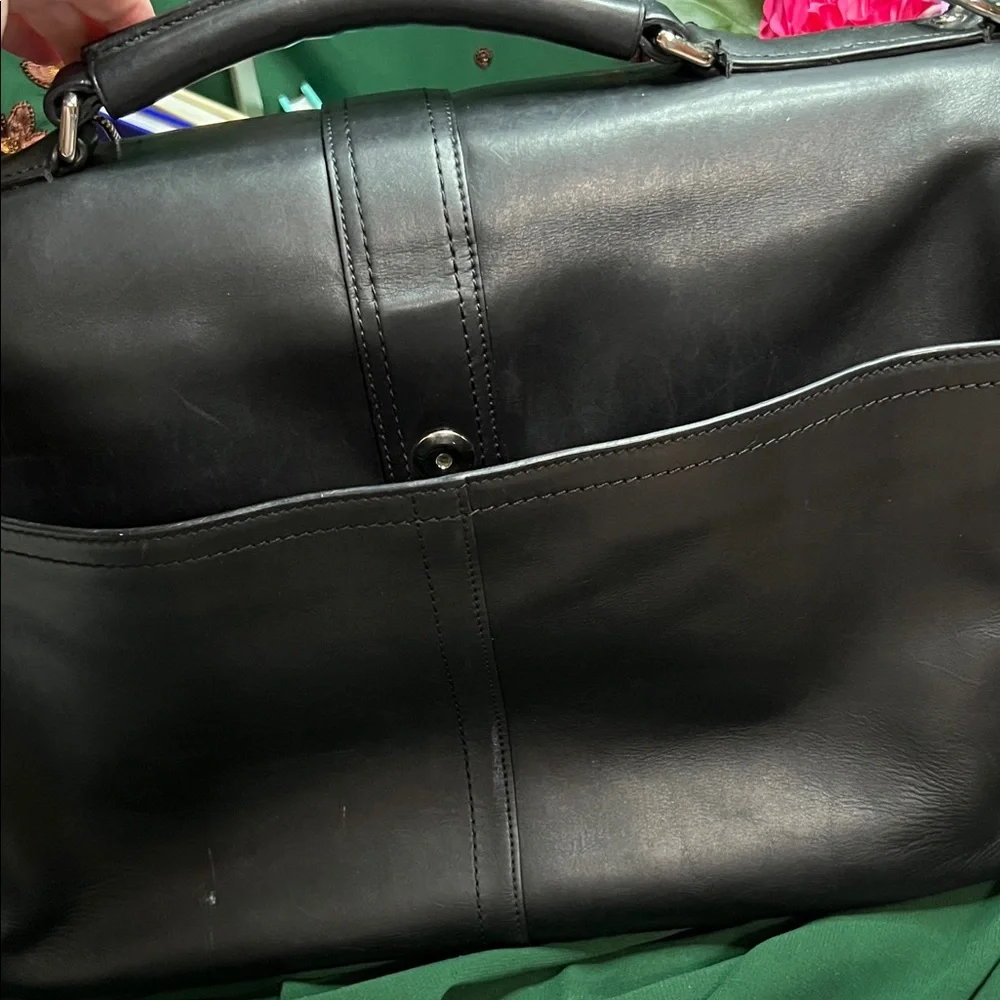 Coach black leather