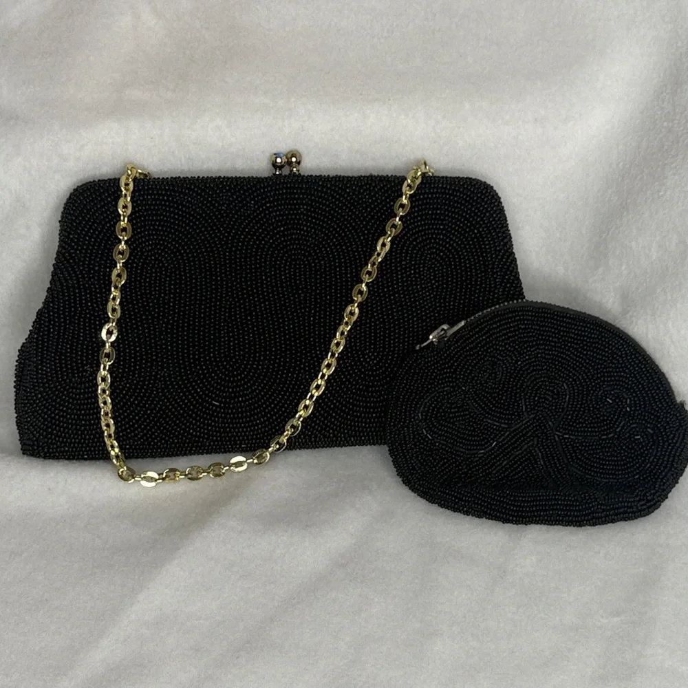 Vintage black beaded