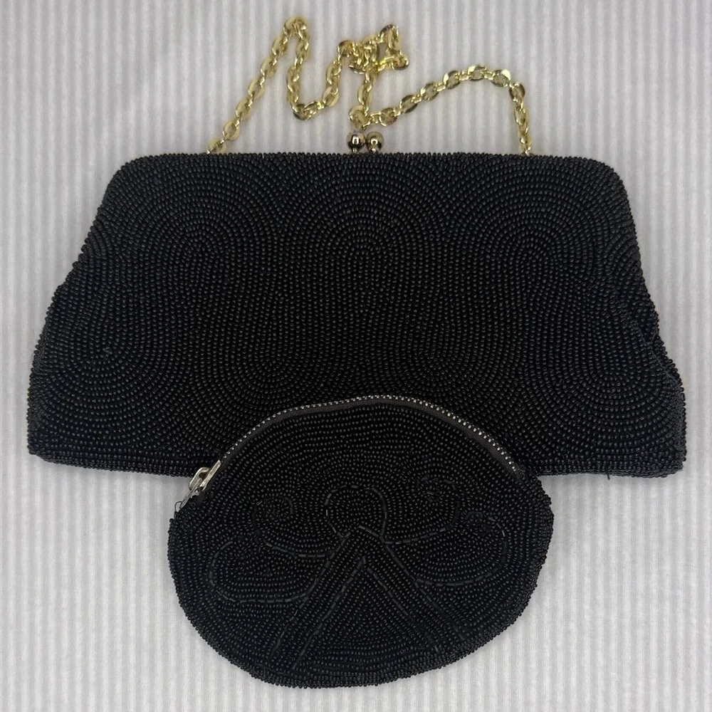 Vintage black beaded