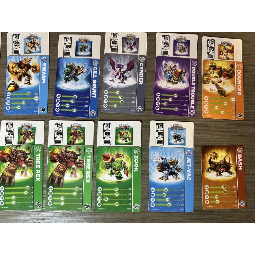 Skylanders Giants 14 Character Cards and 13 Stickers Lot