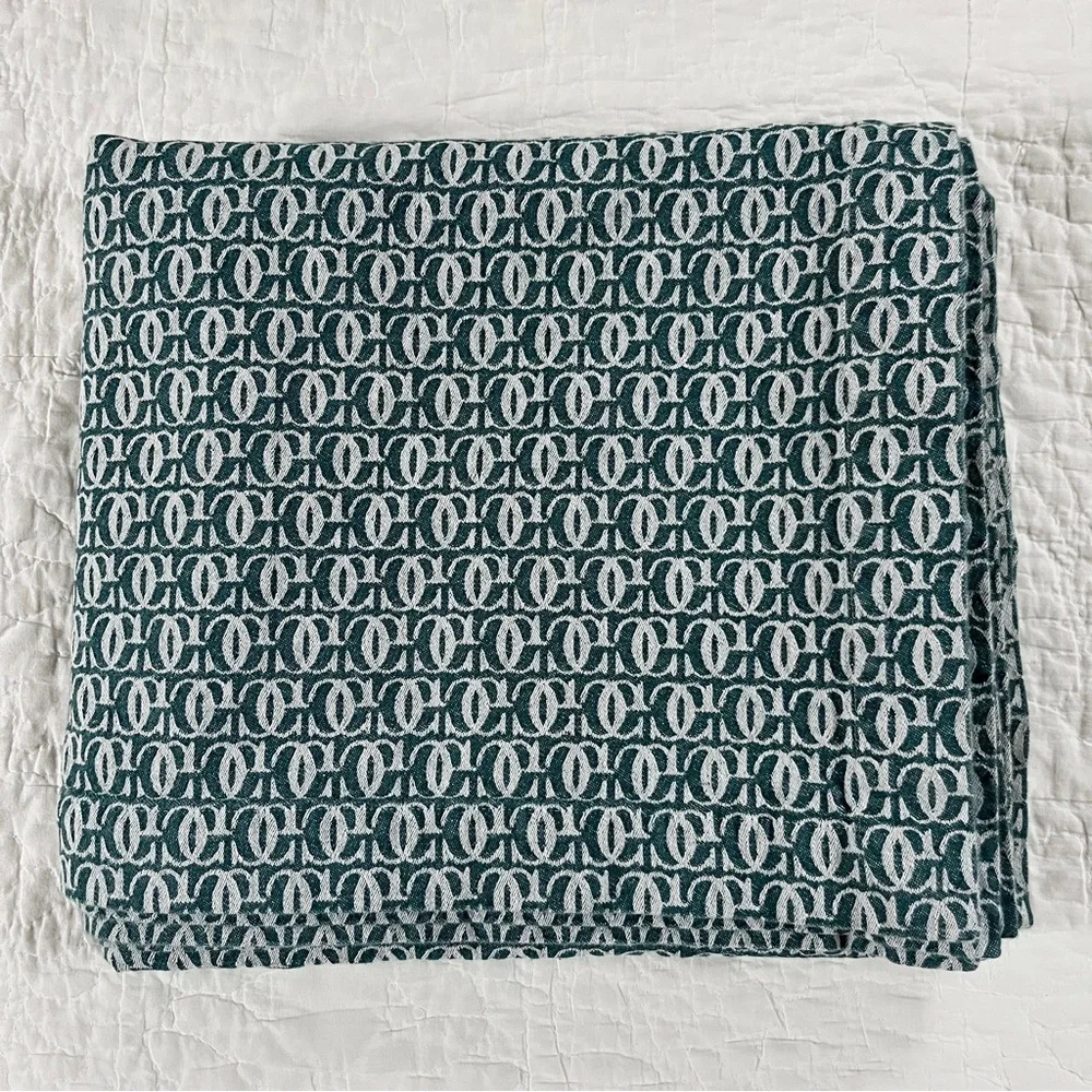 Vtg Williams Sonoma Grande Cuisine Monogram Collection Jacquard Tablecloth 110”