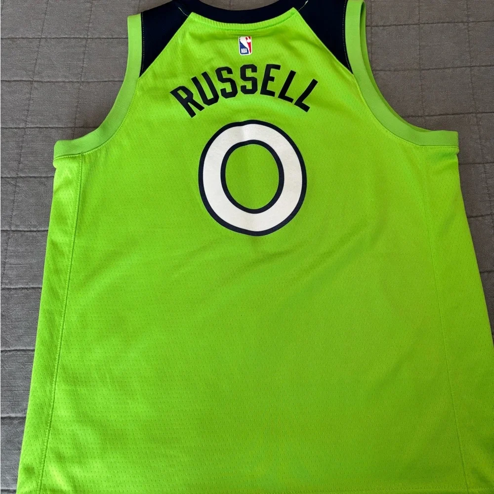 Nike Dri-FIT Minnesota Timberwolves Jersey in Lime Green and Navy