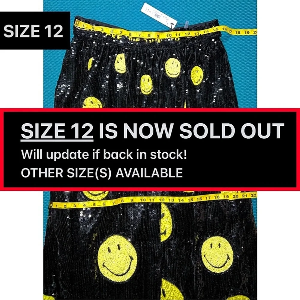 Alice + Olivia Tina Smiley Black Yellow Sequin Embellished Ball Gown Skirt