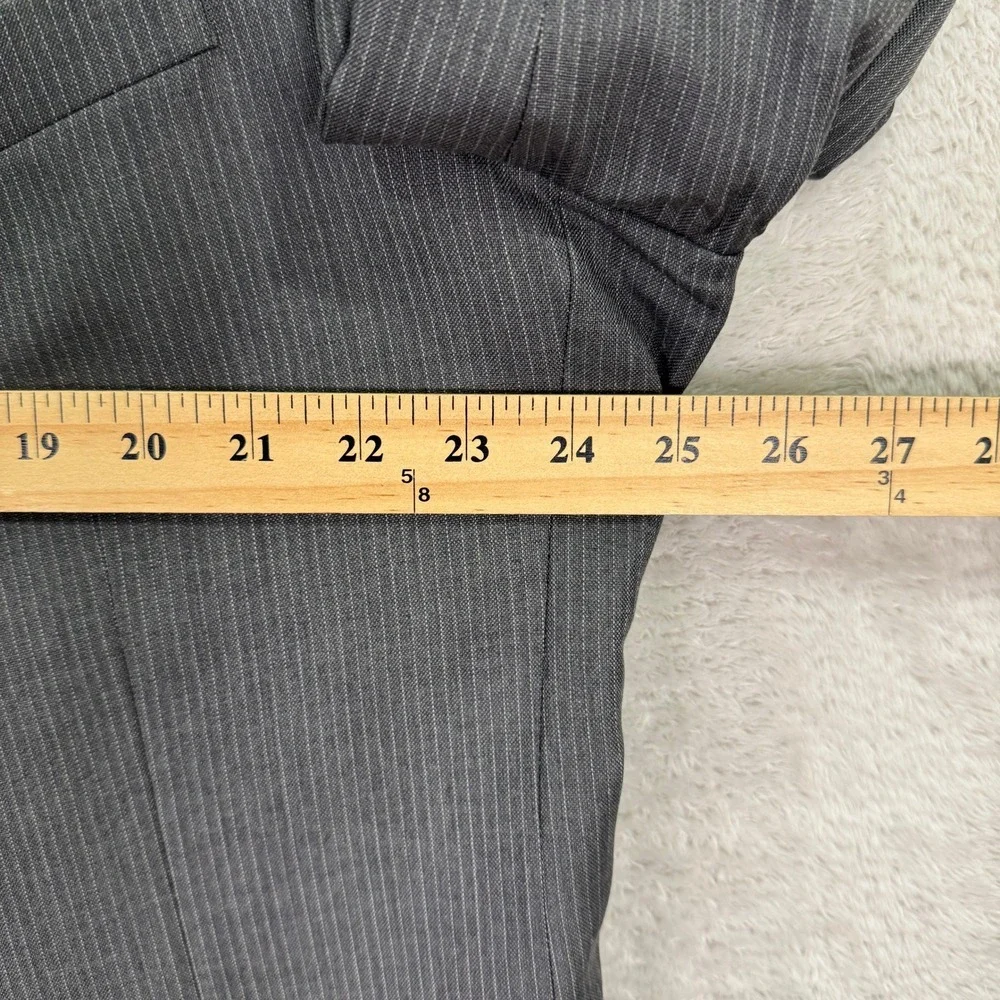 Jos A Bank Signature Collection Mens 48XL Gray Pinstripe Wool Silk Suit 38x36