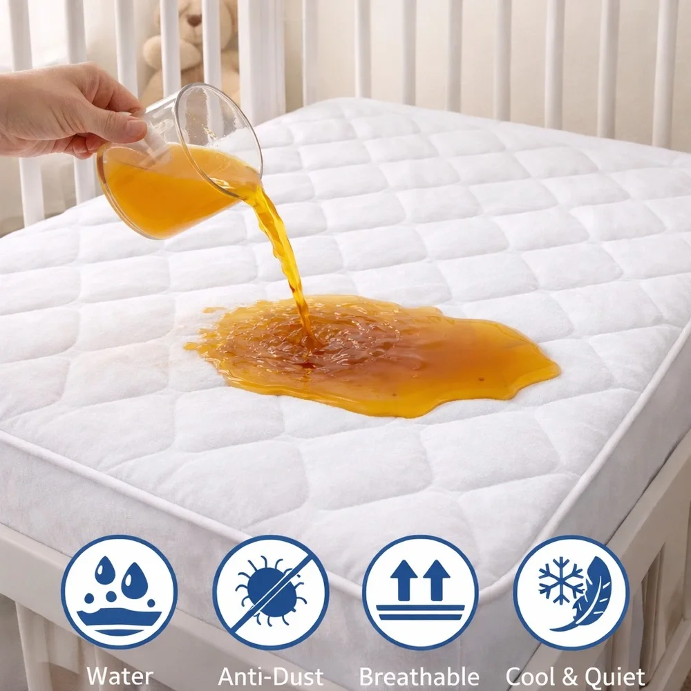 Soft Touch Waterproof Mattress Protector 28x52x8 in 70x130x20 cm Fitted