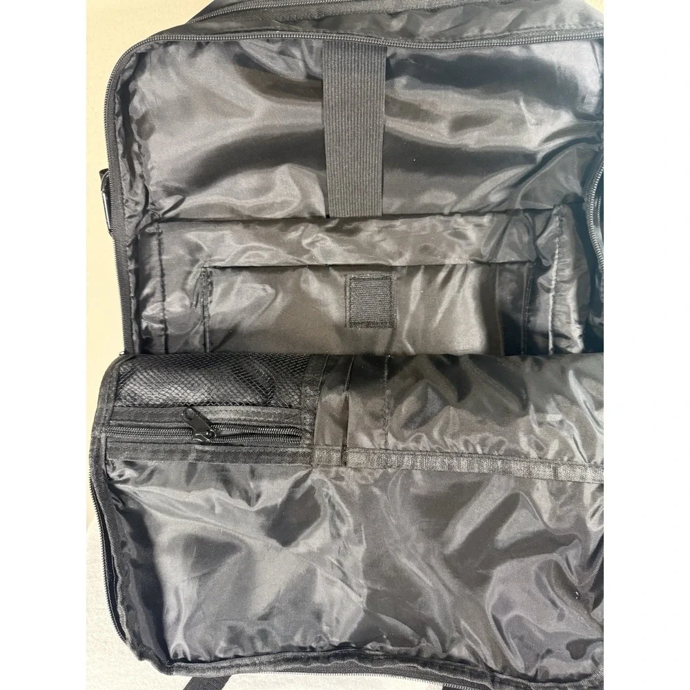 Large Black Travel Backpack‎ Carry-On – Laptop Sleeve, Compartments, Pockets