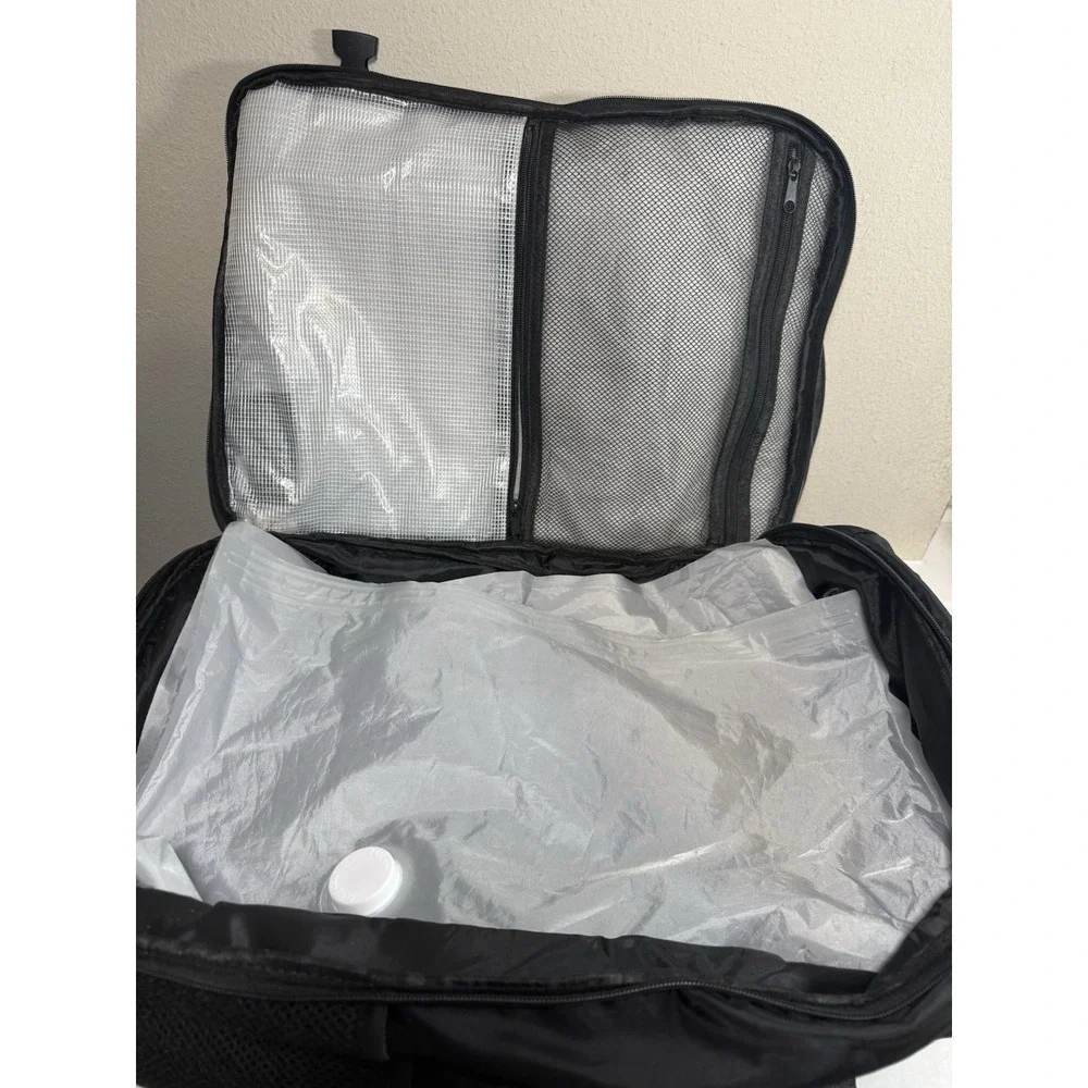 Large Black Travel Backpack‎ Carry-On – Laptop Sleeve, Compartments, Pockets