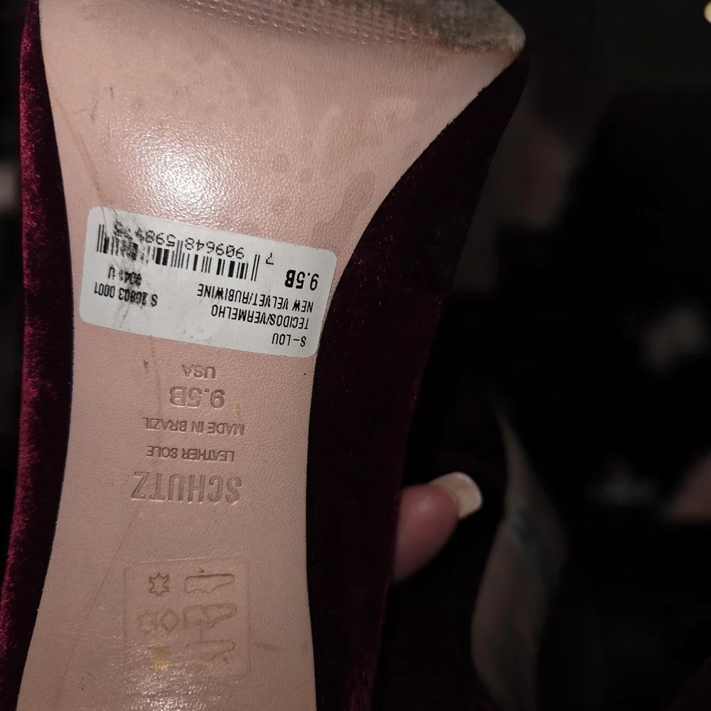 Schultz Lou Velvet Stiletto Heels sz 9 1/2