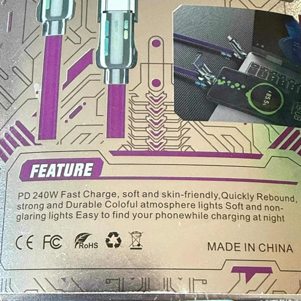 2-in-2 Fast Data Fast Charging Cable - NWT