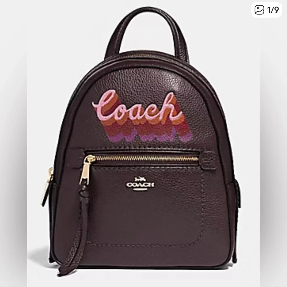 Coach Women's Neon Andi Mini Backpack with Multicolor Logo