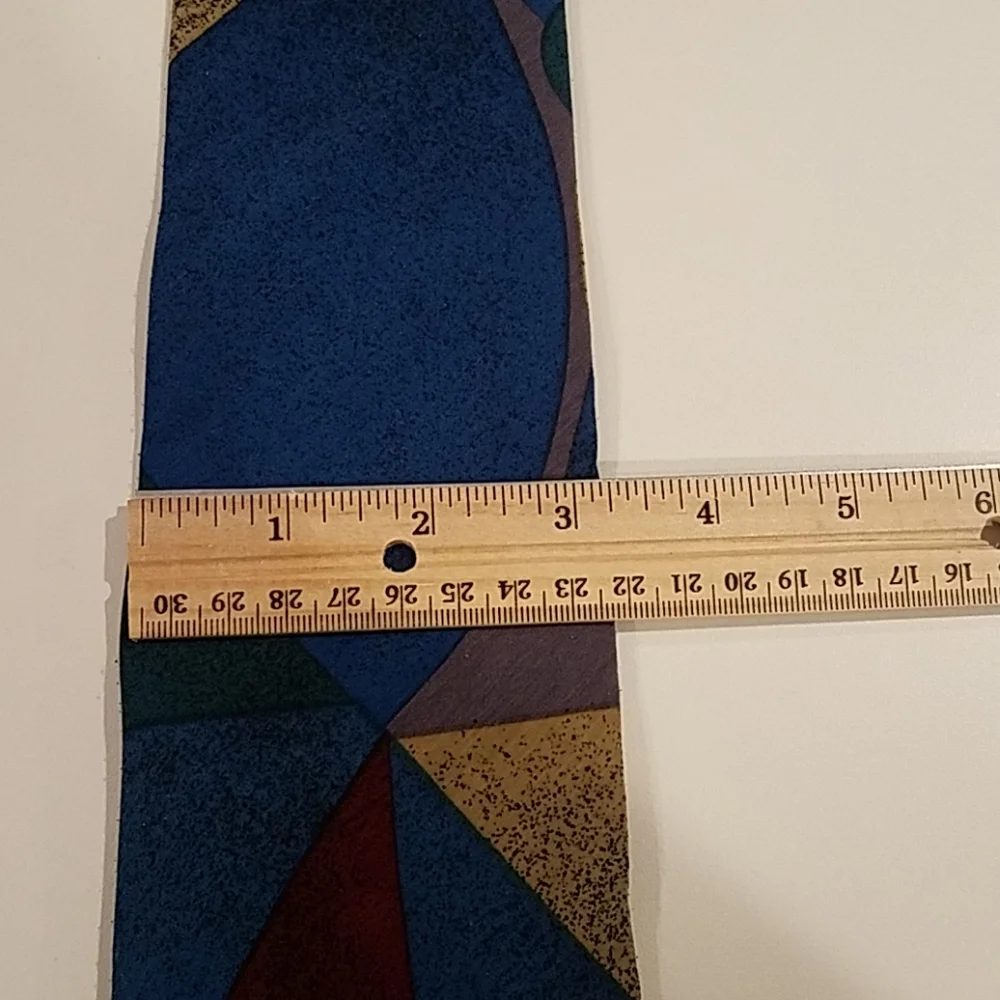 Johnny Carson Men's Tie Vintage Blue Burgundy Gold