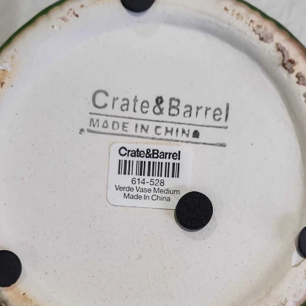 Crate&Barrel embossed green