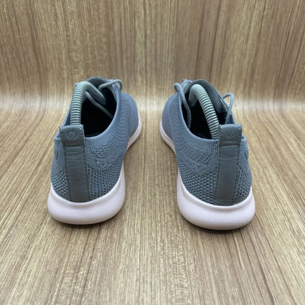 Cole Haan 2. Zero Grand OS Shoes lace up Pink Soles Gray Mesh Oxford Women 8.5 B