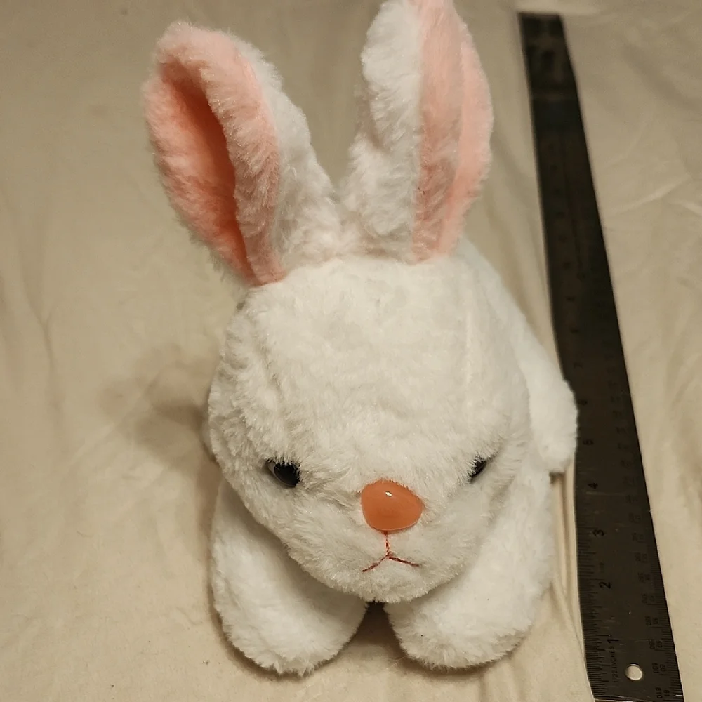 White and Pink Plush Bunny Toy