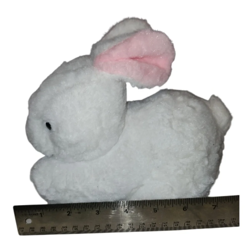 White and Pink Plush Bunny Toy