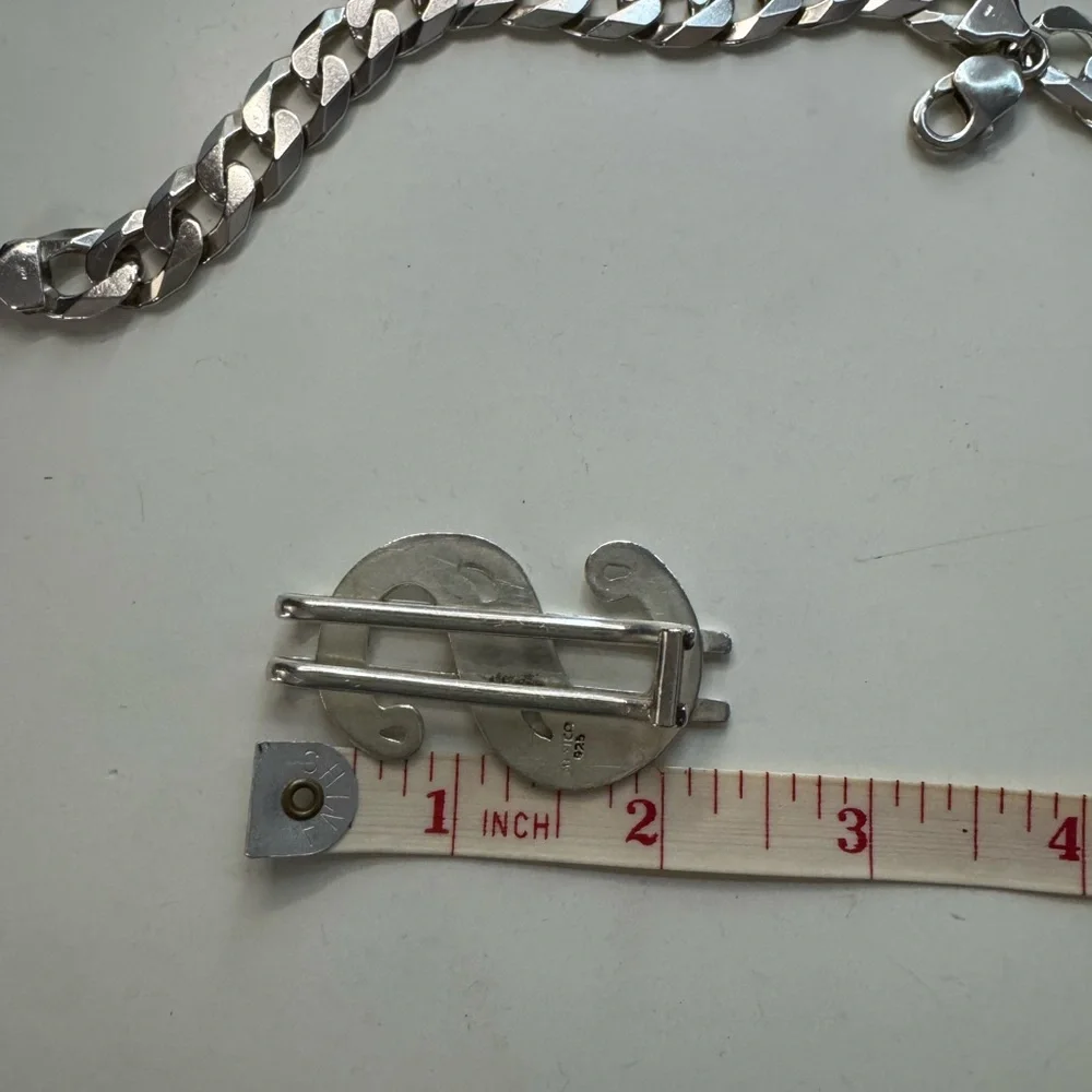 Silver Dollar Sign Money Clip