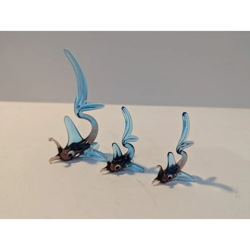 Set of 3 Blown Glass Fish‎