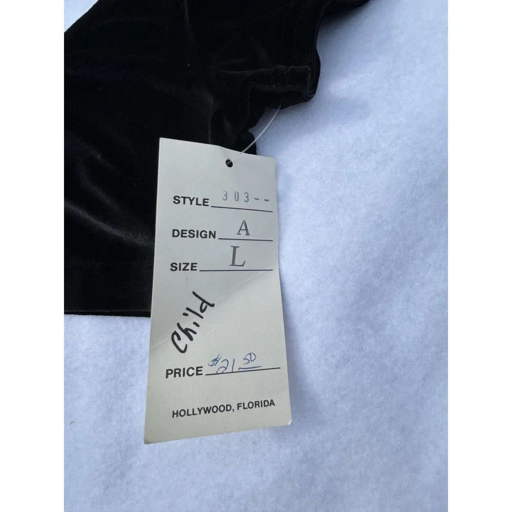 Affluence Dancewear Girls Size Large Black Dance Crop Top Ballet Jazz