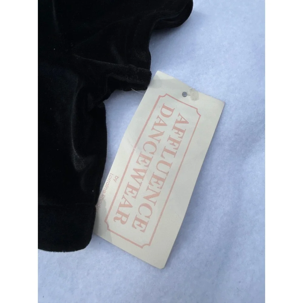 Affluence Dancewear Girls Size Large Black Dance Crop Top Ballet Jazz