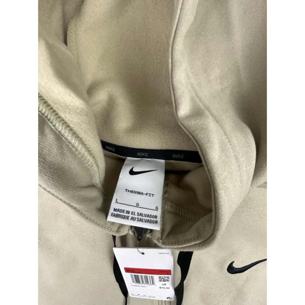 Nike Therma-FIT Full Zip Training Hoodie Mens Size Large Beige DQ4830-251