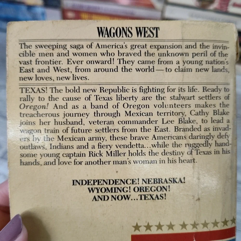 TEXAS Dana Fuller Ross Wagons West #5 1981 Bantam Paperback Historical Fiction