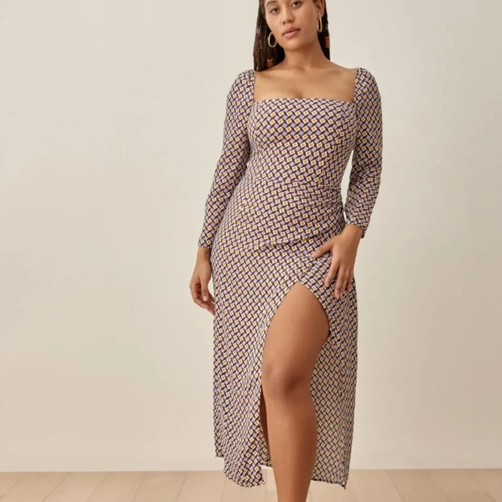 Reformation Hilda Dress in Plaza size 2 NWT