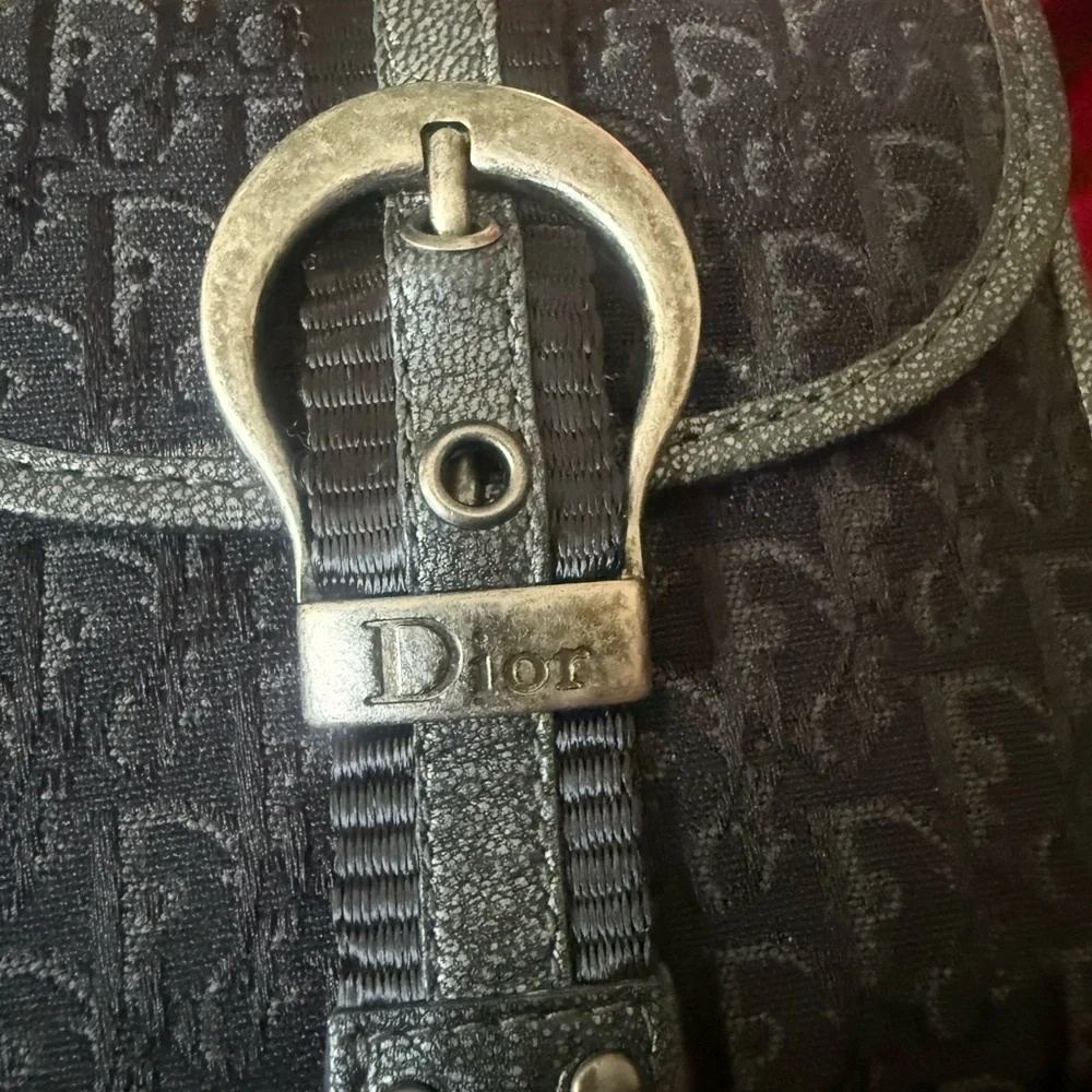 Dior Black Textured Wallet