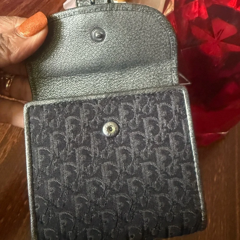 Dior Black Textured Wallet