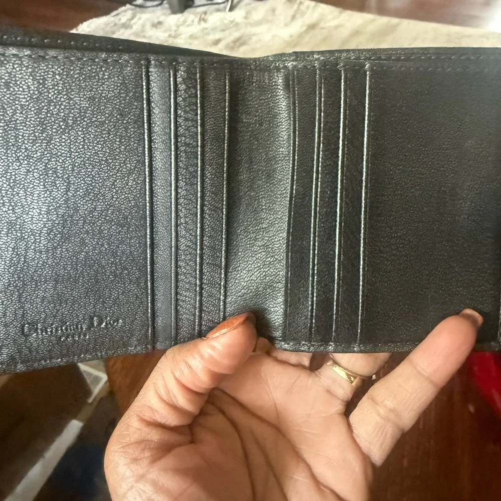 Dior Black Textured Wallet