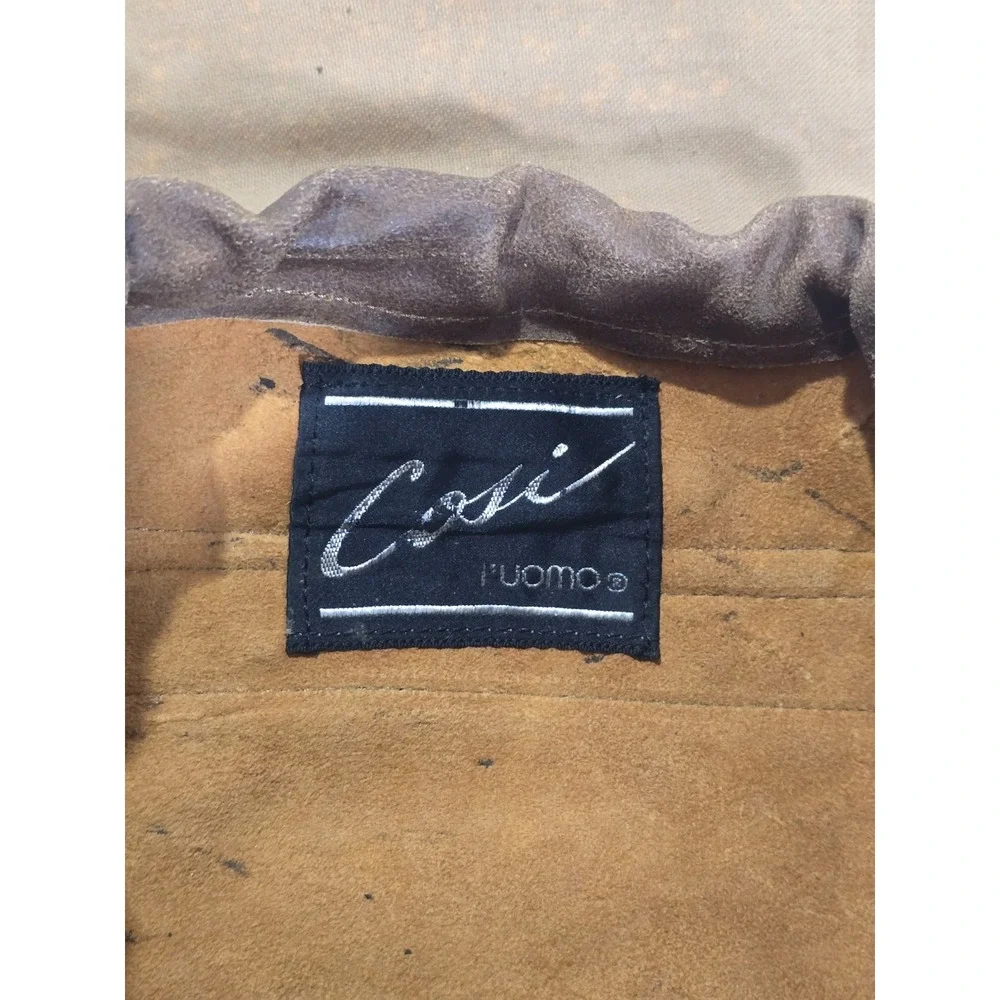 Vtg Cosi L'uomo Leather Backpack Patches 555th Triple Nickel G IIII 999 Jack Ace