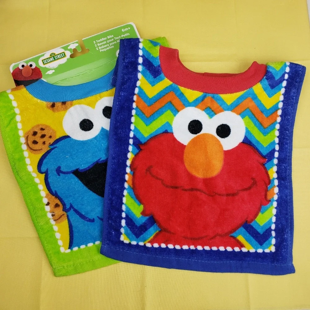 Sesame Street Towel Bibs, Pack of 2