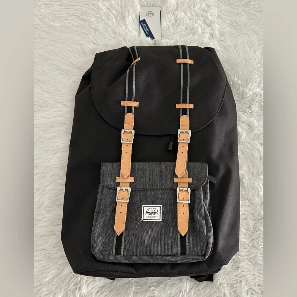 Nwt The Herschel Supply Co Offset Lil Amer Blk/Denim‎ Backpack