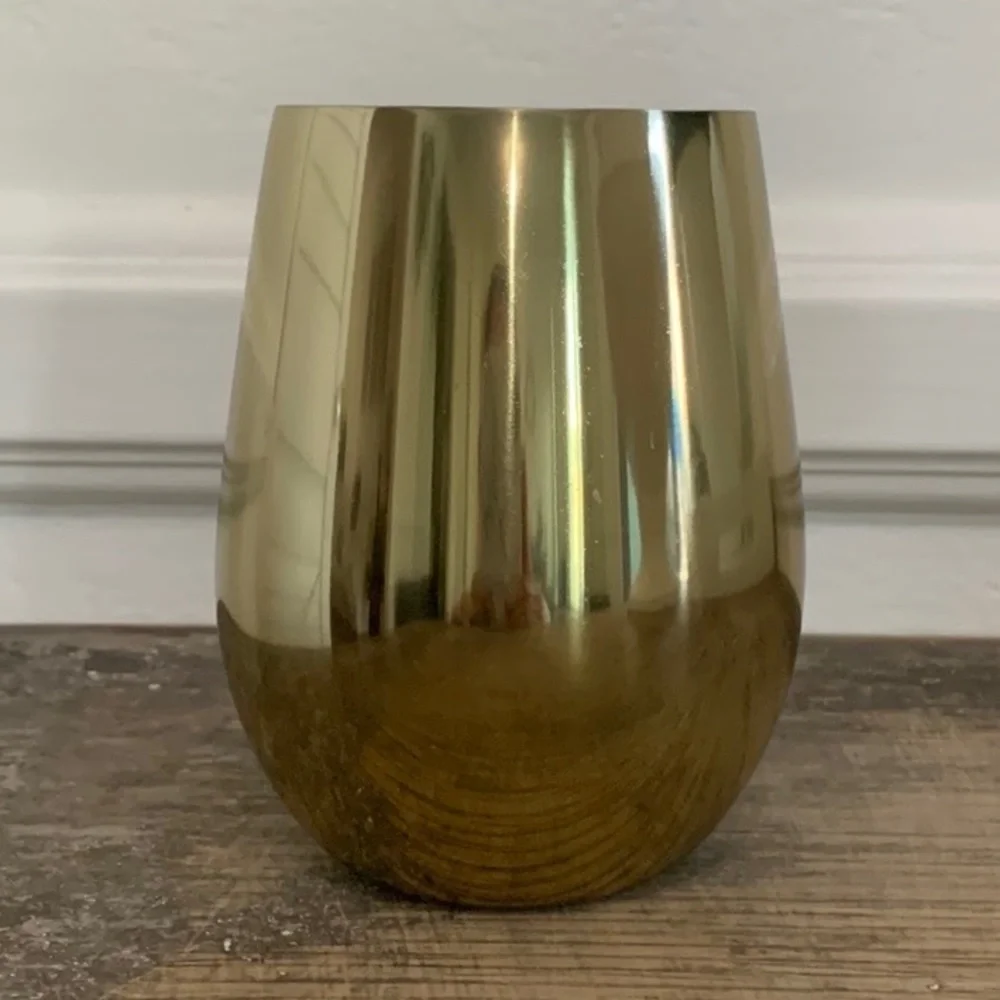 West Elm Gold Stainless Steel Wine Glass Cup