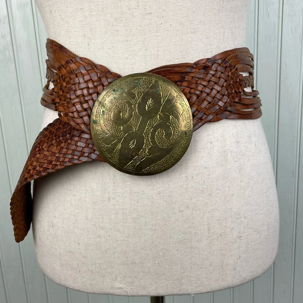Vintage braided leather